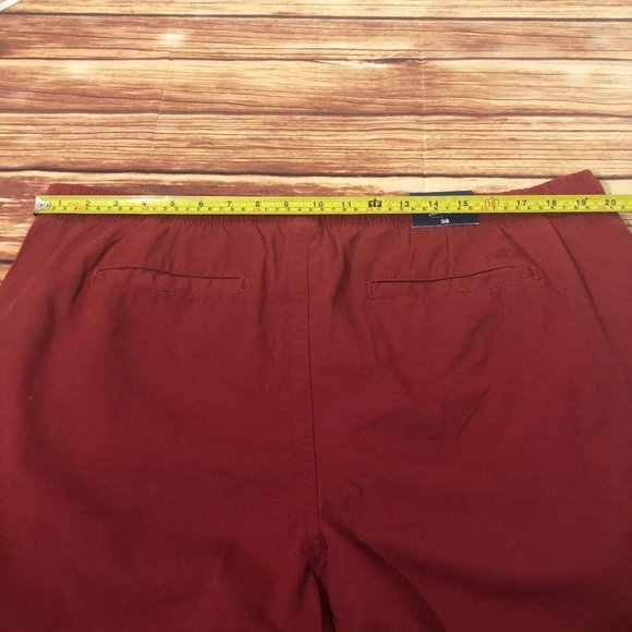 *Havana Jim Mens Shorts Size 38 Red Zip Draw String 100% Cotton Comfort Pockets - Picture 9 of 10